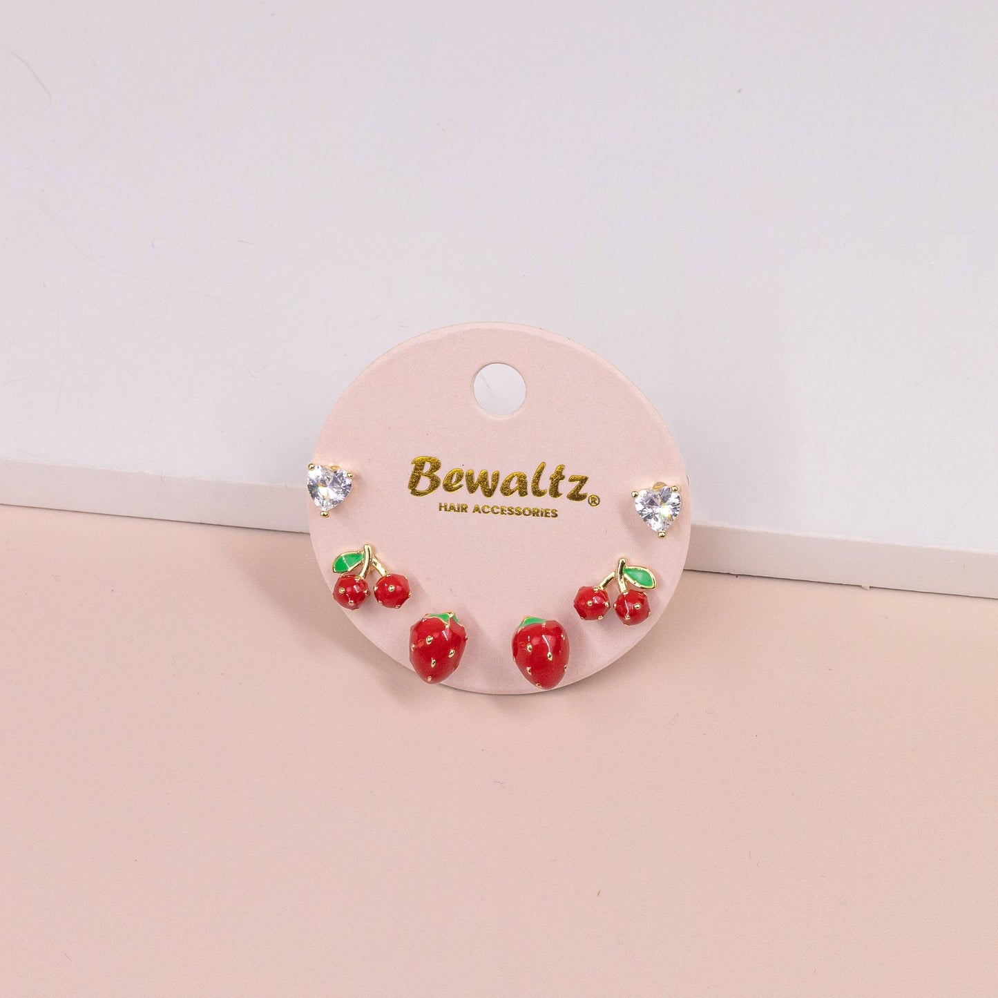 Stud Cherry Strawberry Earrings