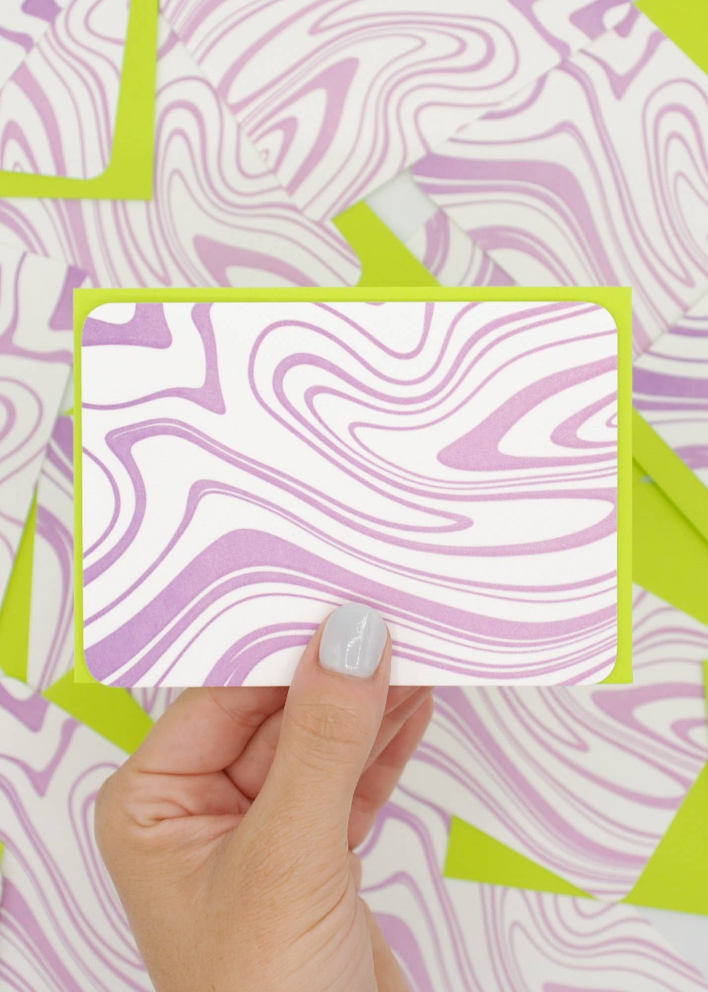 Marble Swirl Letterpress Notecard Stationery Set