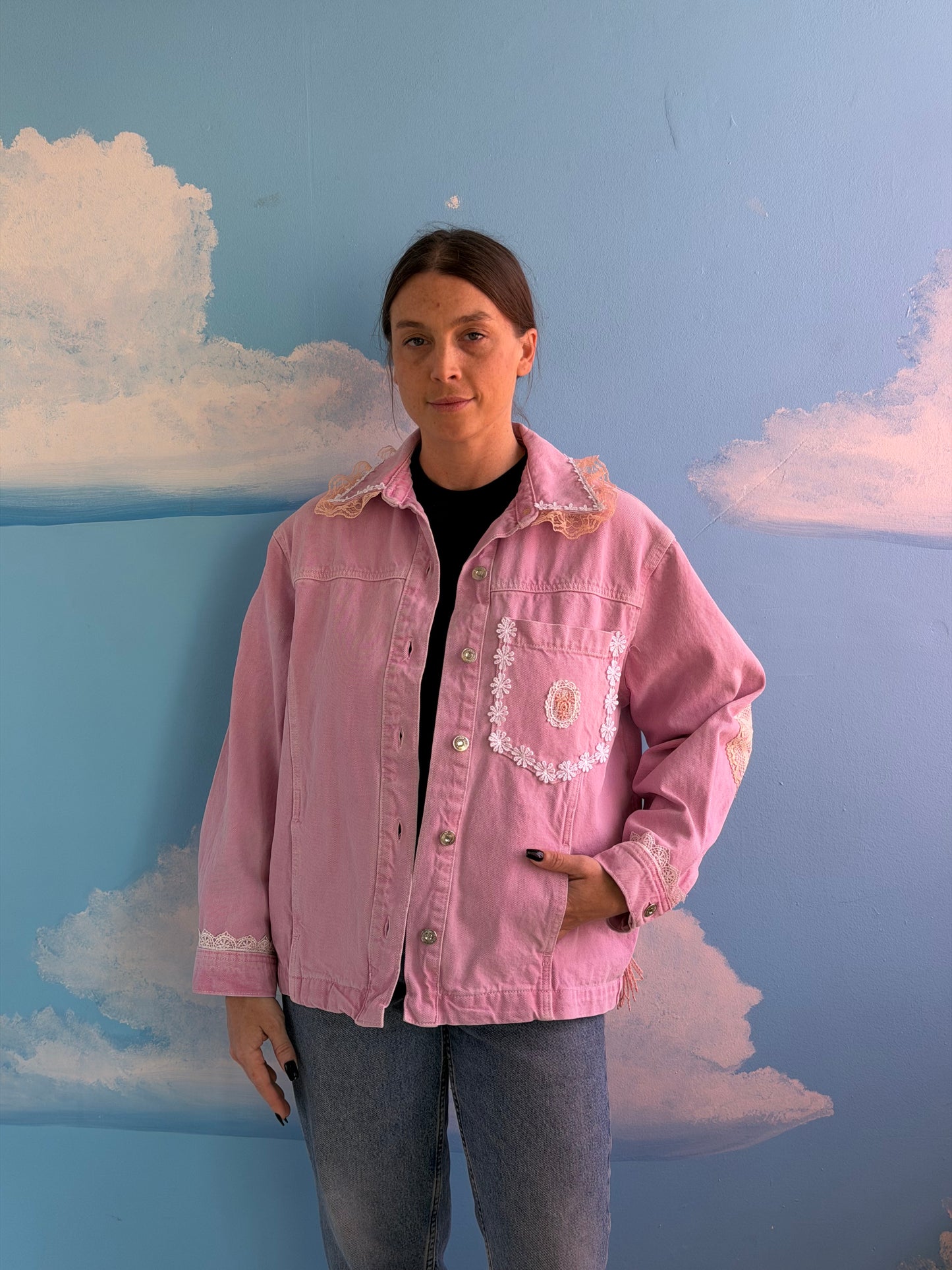 Cotton Candy Niagara Jacket w/ Pillow Case Back Panel