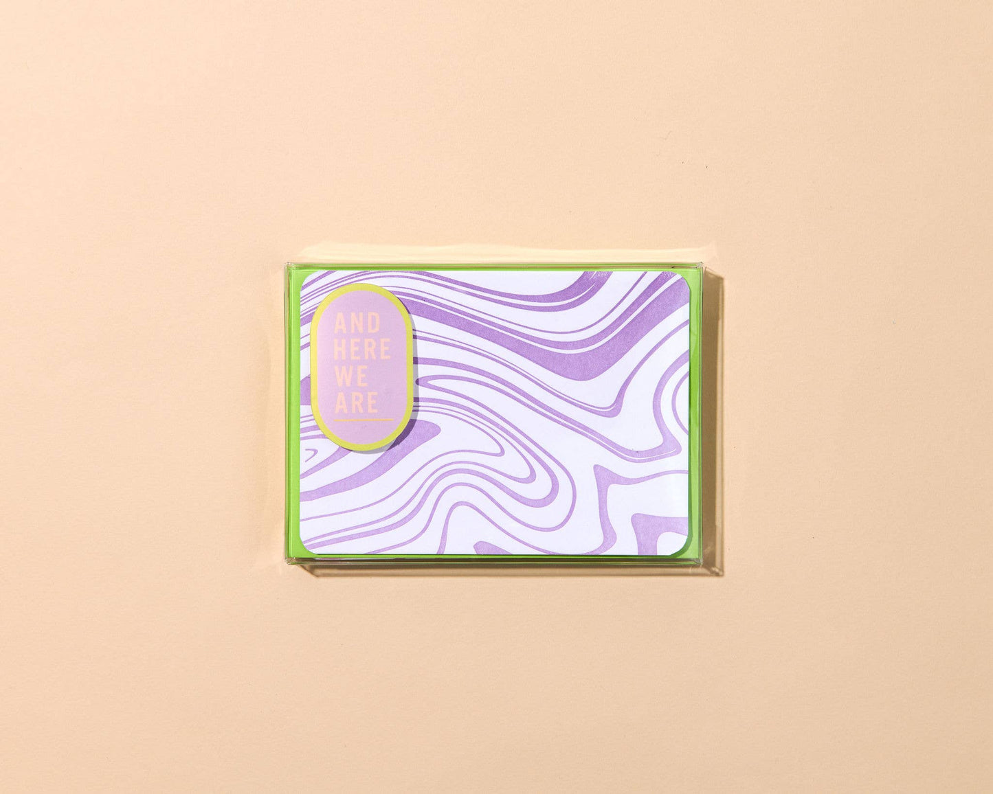 Marble Swirl Letterpress Notecard Stationery Set