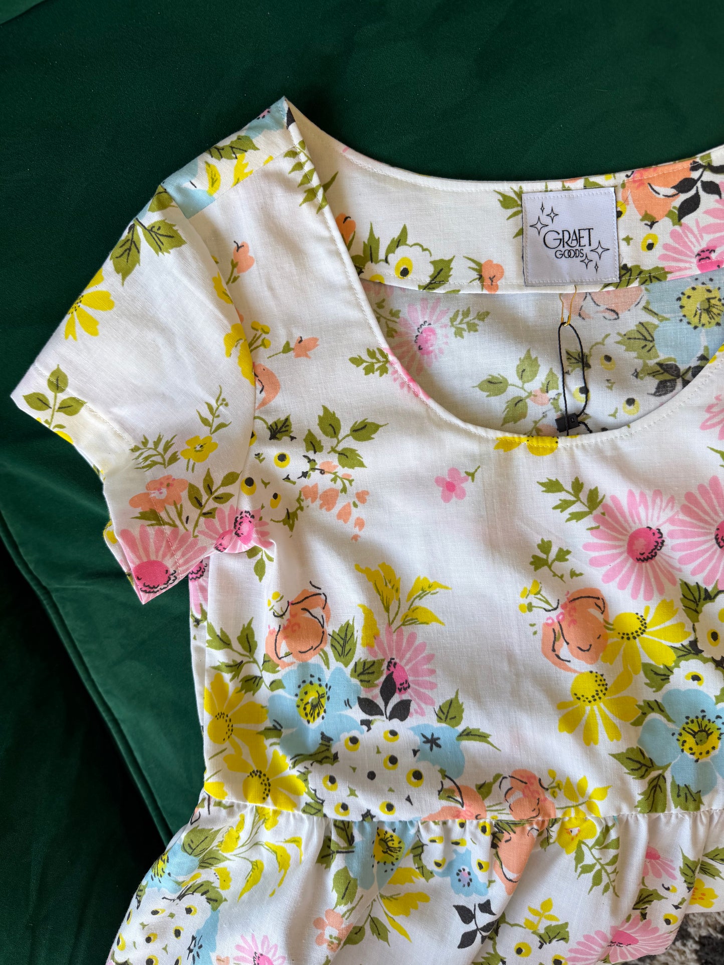 Lazy Dress - Recycled Bedsheet (Springtime Floral)