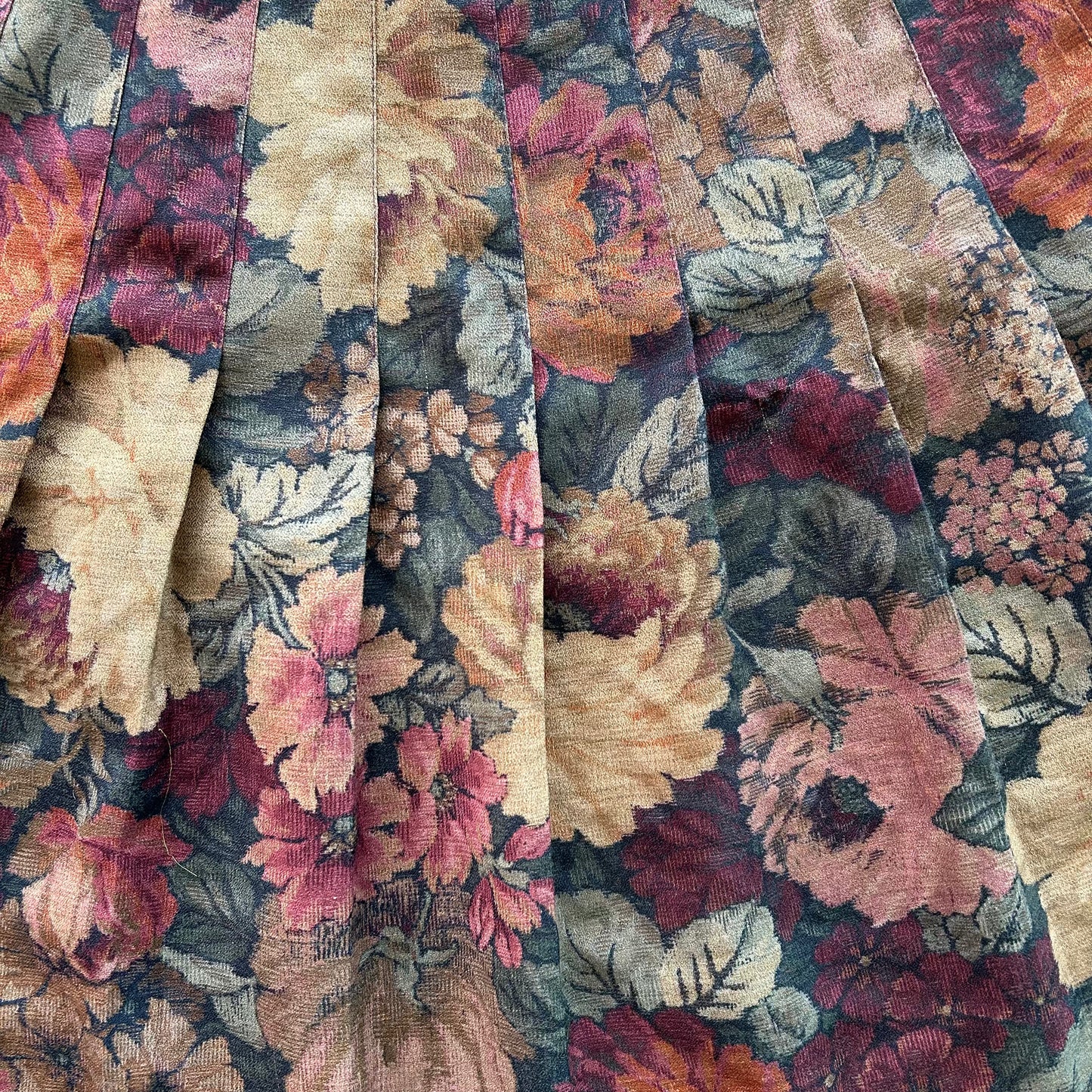 Pleated Tapestry Skirt