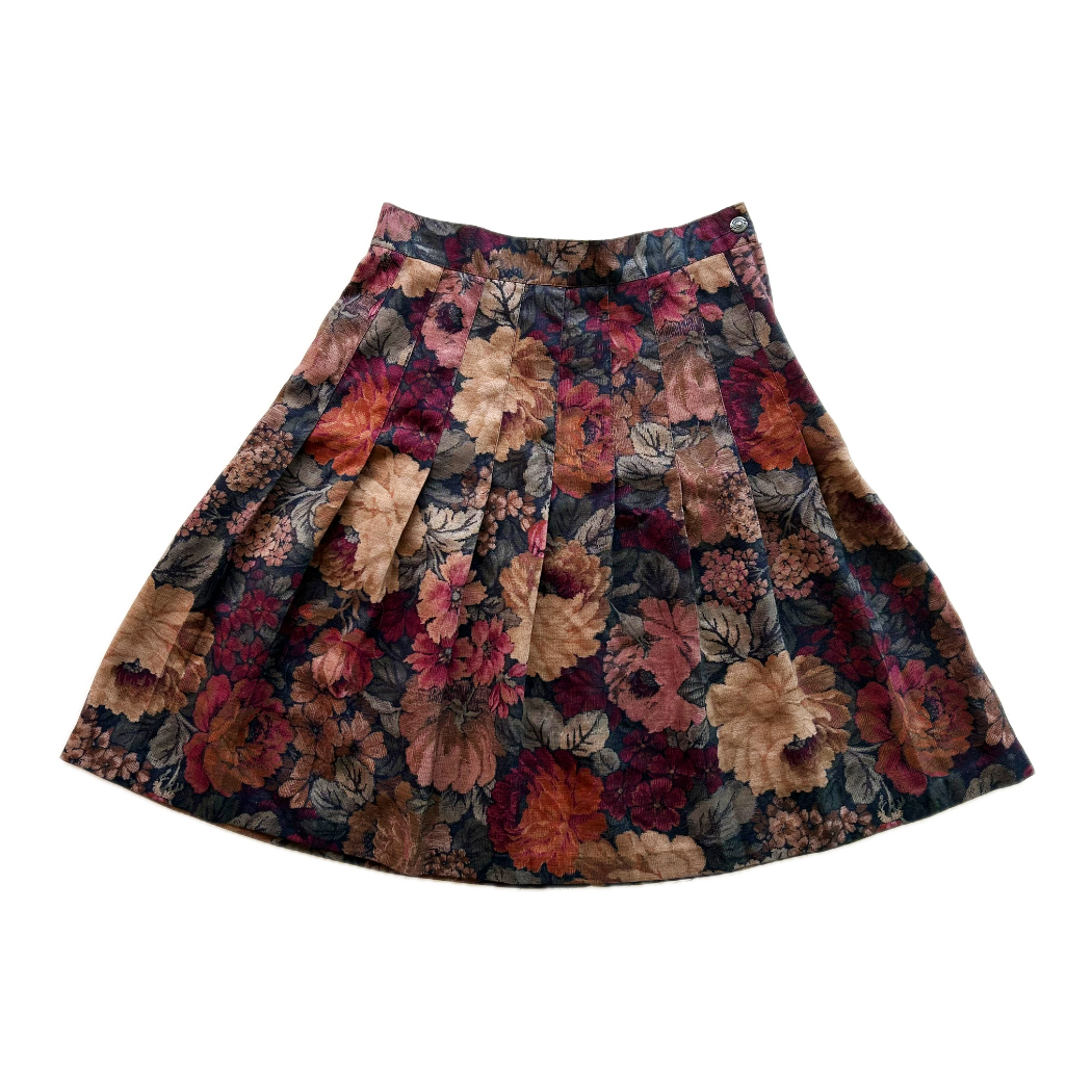 Pleated Tapestry Skirt
