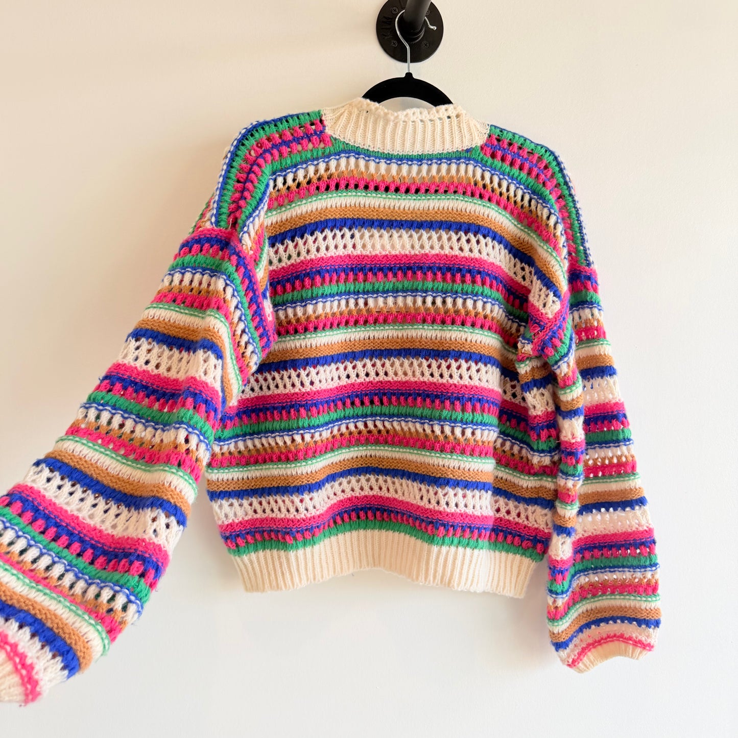 Chunky Colorful Stripe Cardigan