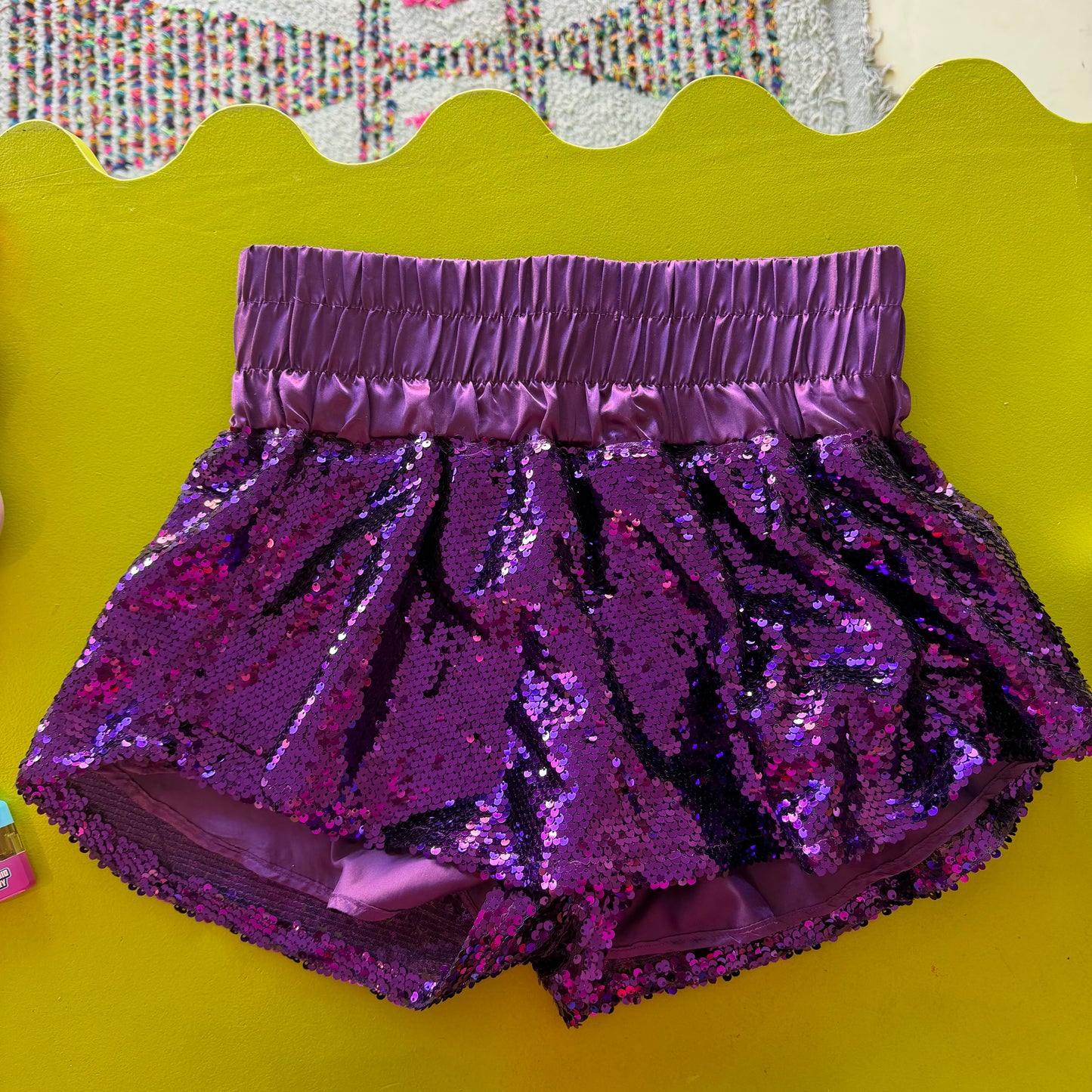 NWT Purple Sequin Boxer Shorts