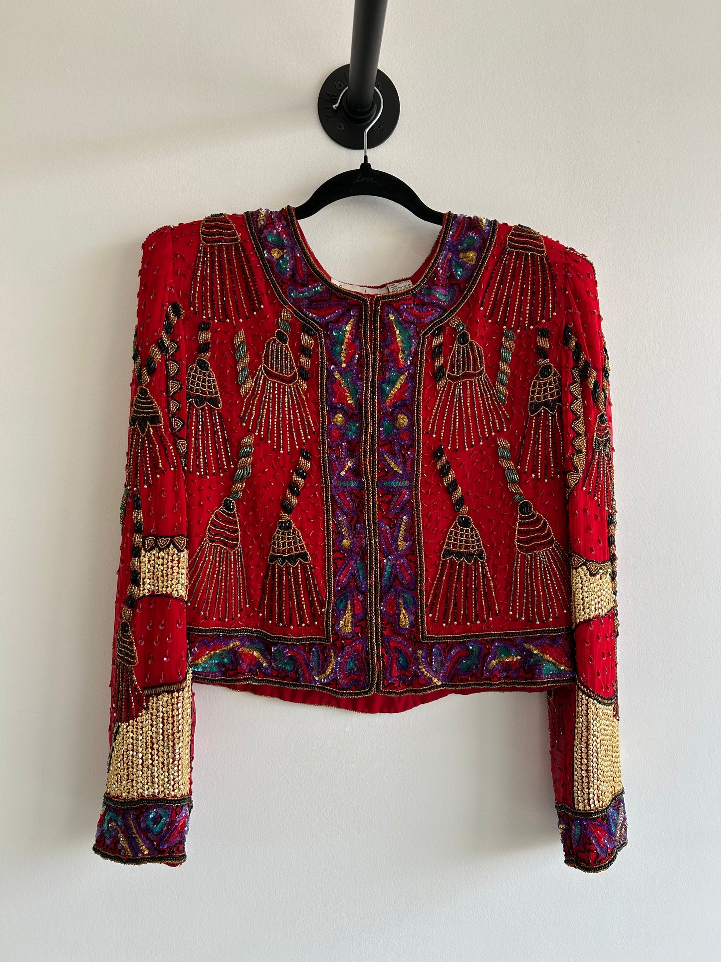 Silk Tassel Beaded Jacket