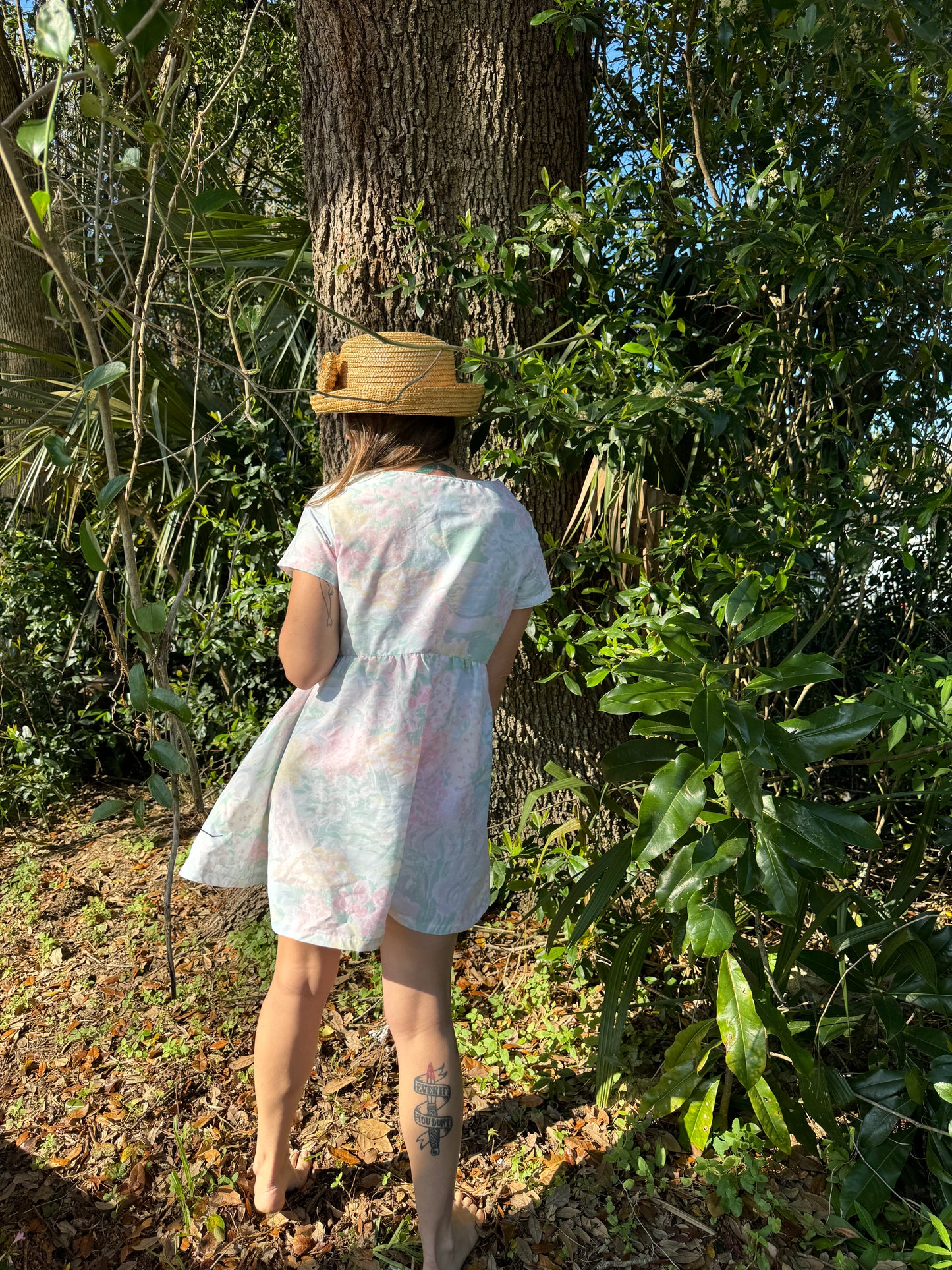 Lazy Dress - Recycled Bedsheet (Monet Watercolor)