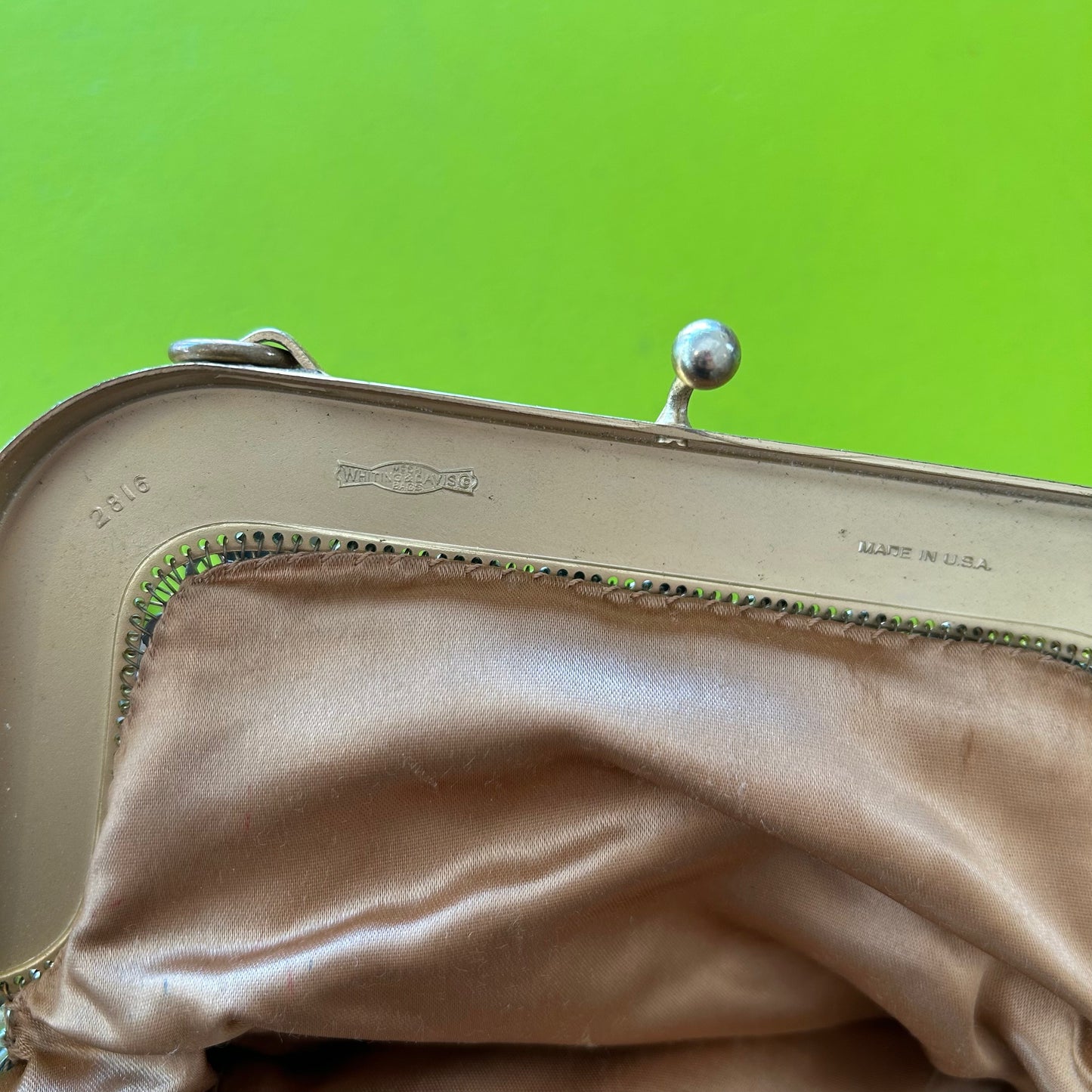 1960s Large Gold Chainmail Whiting and Davis Bag