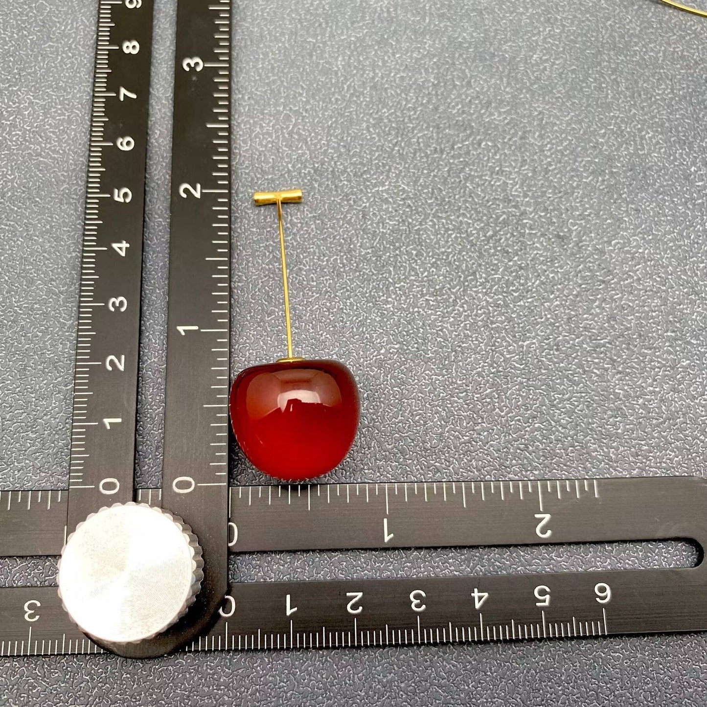 Resin cherry earrings
