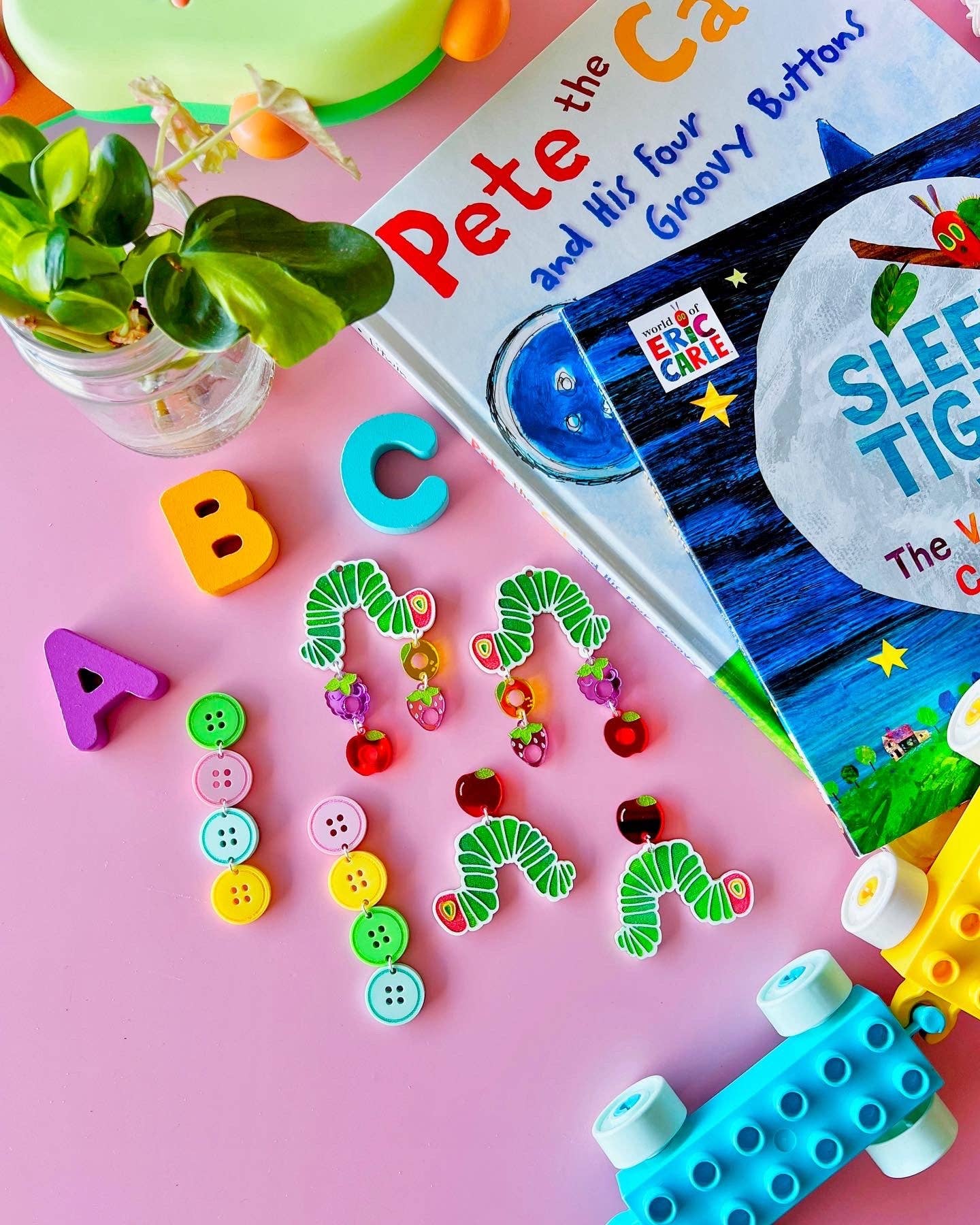 Hungry Caterpillar Fruit Drop Earrings