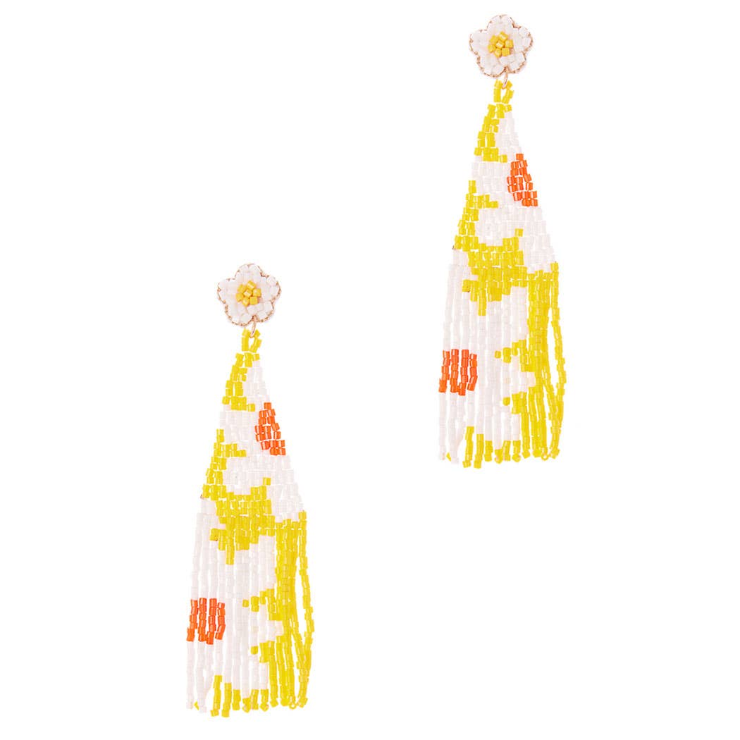 Daisy Beaded Earrings