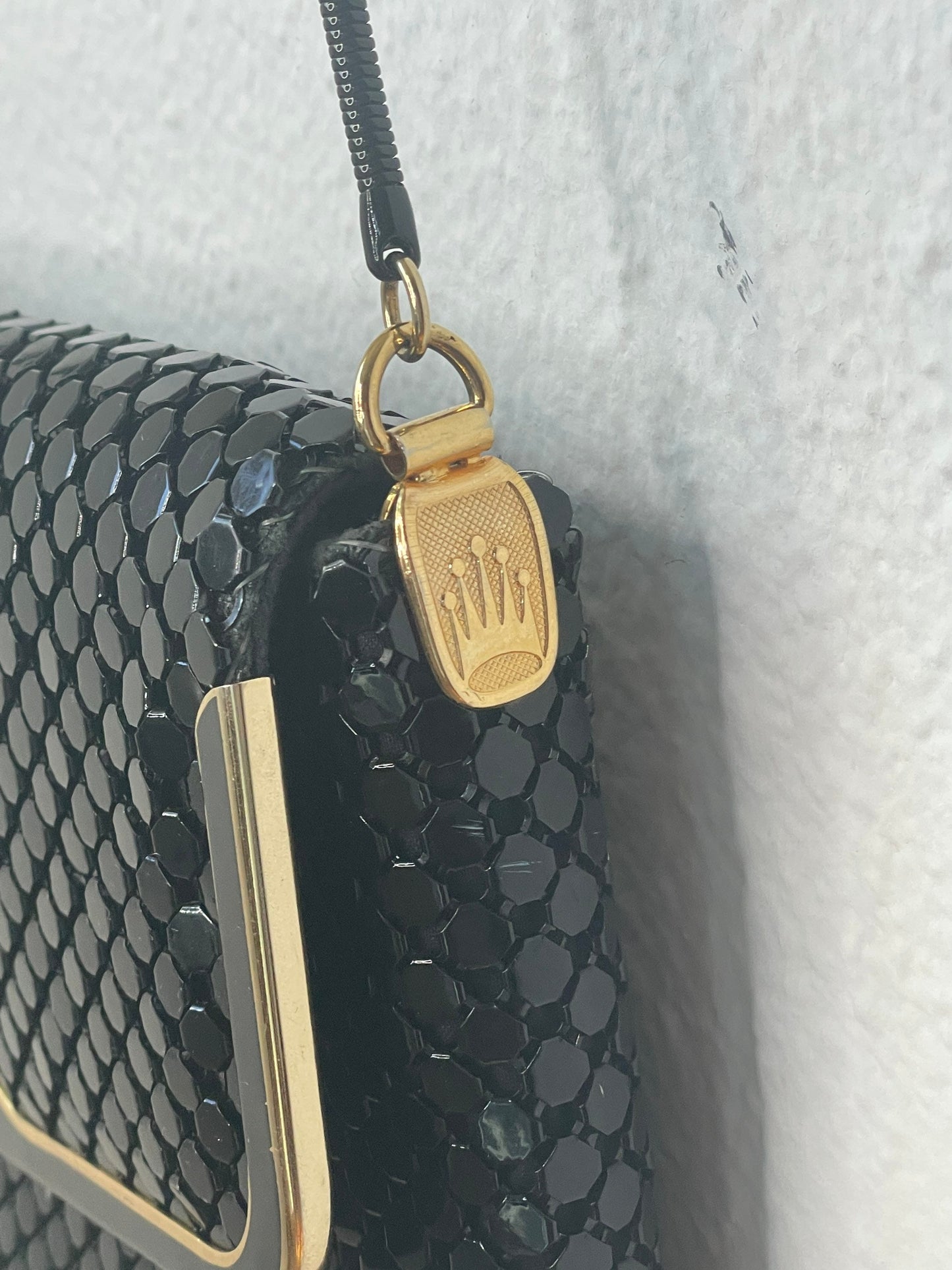 Gilded Black Art Deco Chainmail Crossbody