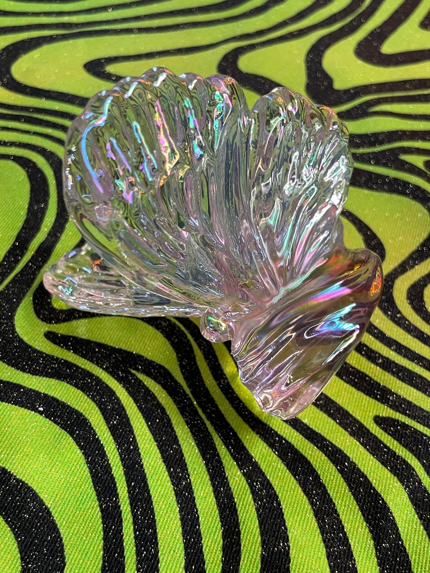 Iridescent Pastel Butterfly Glass Sculpture