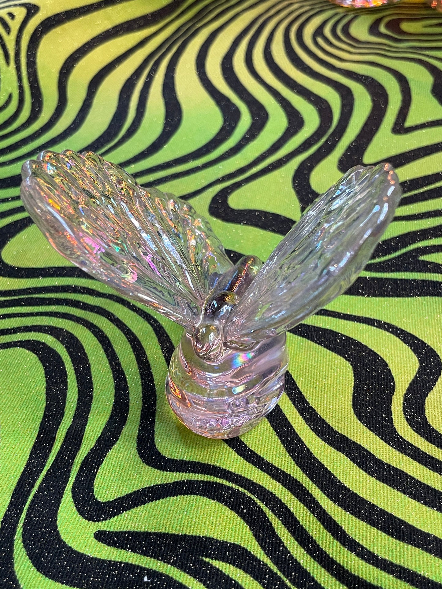 Iridescent Pastel Butterfly Glass Sculpture