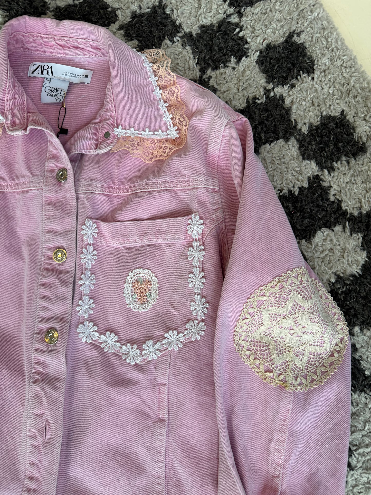 Cotton Candy Niagara Jacket w/ Pillow Case Back Panel