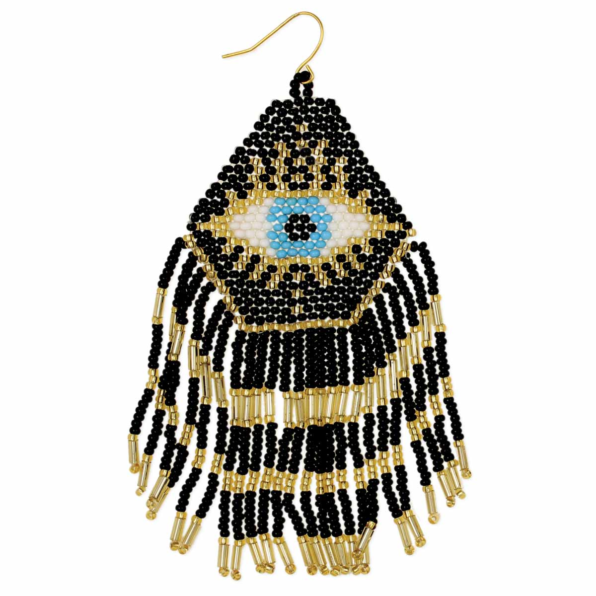 Eye Seed Bead Earrings