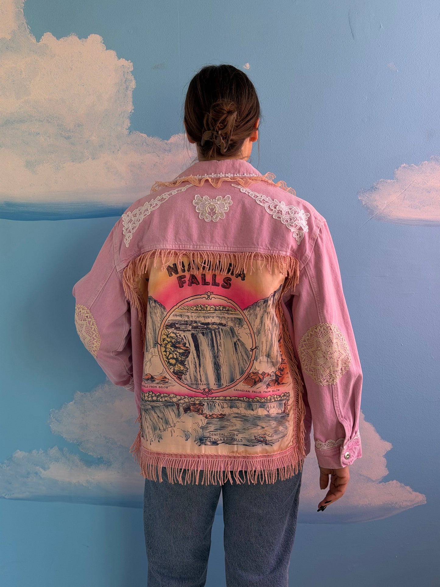 Cotton Candy Niagara Jacket w/ Pillow Case Back Panel
