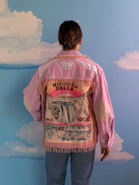 Cotton Candy Niagara Jacket w/ Pillow Case Back Panel