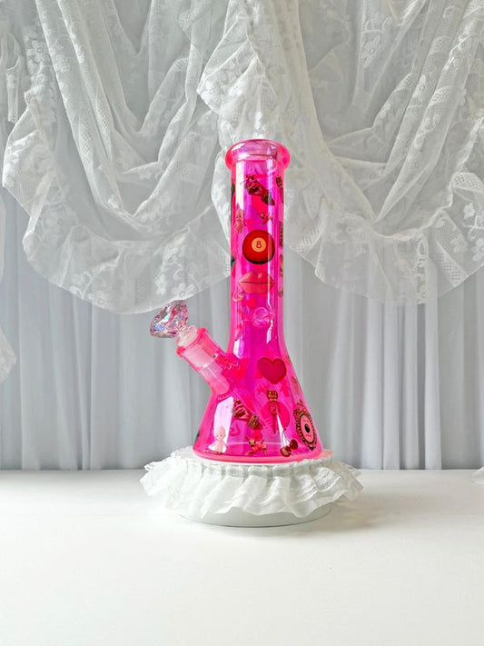 Pink Things Beaker Bong