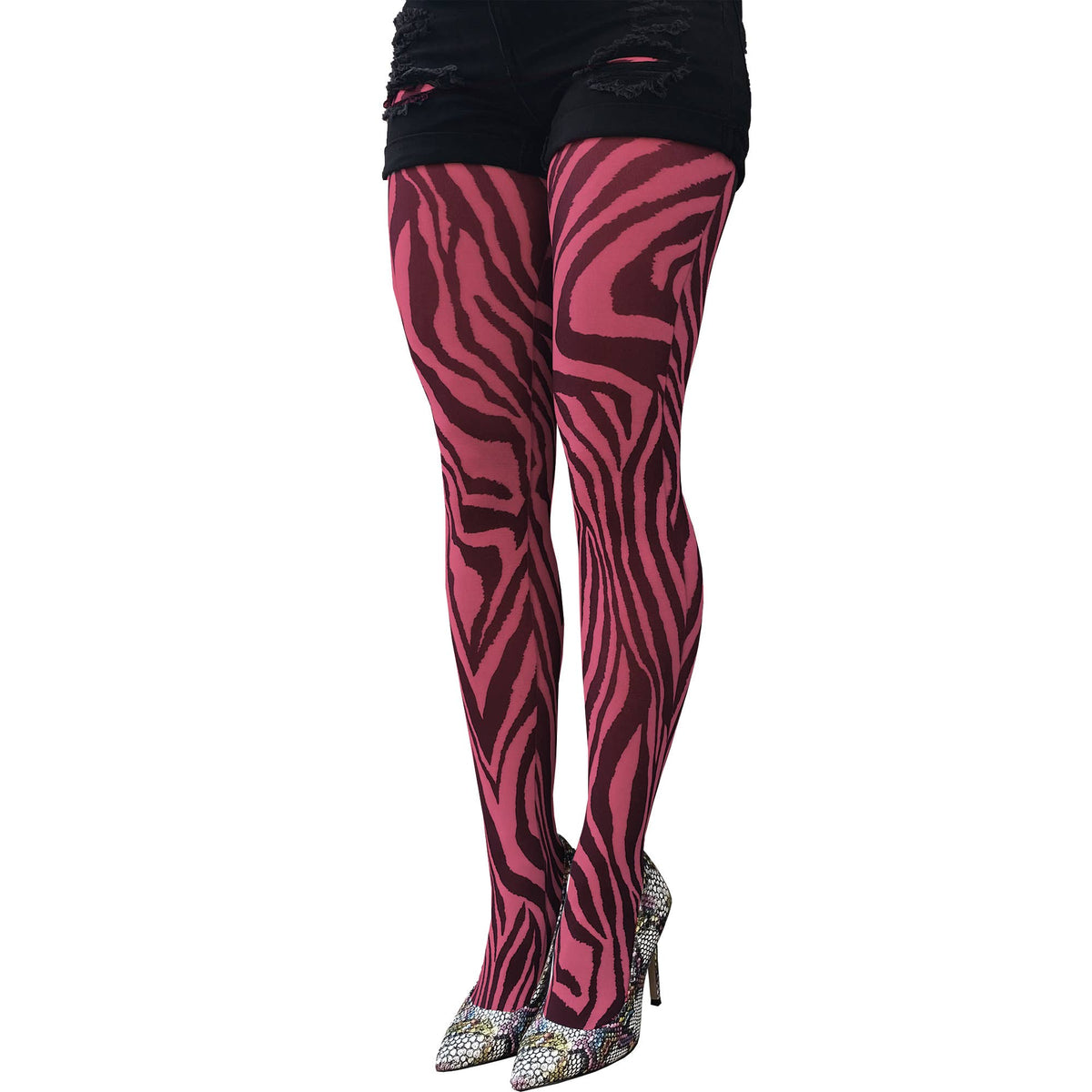 Malka Chic Pink Zebra Tights