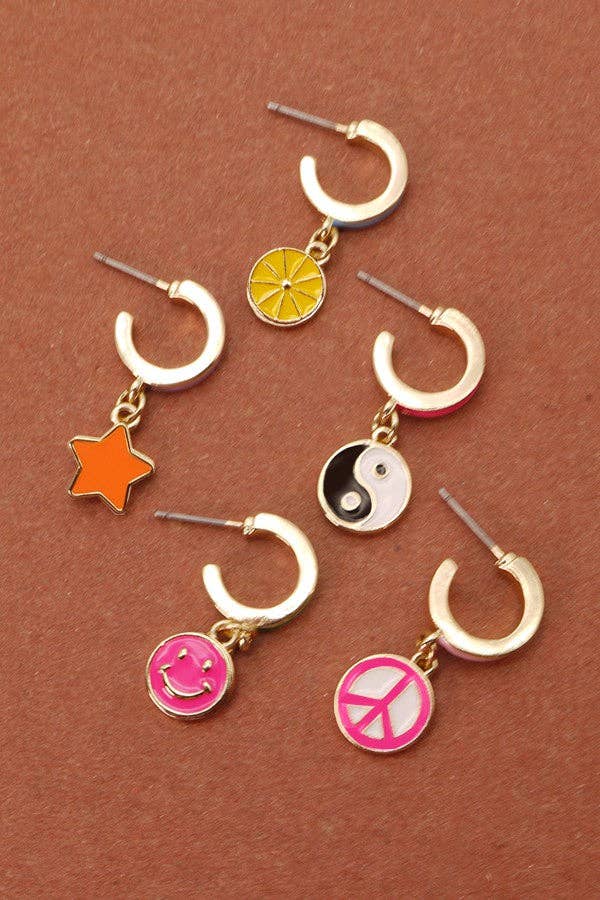 Charm Mini Hoop Earring