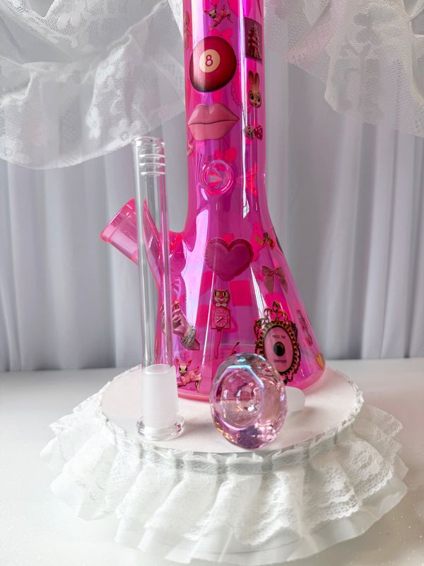 Pink Things Beaker Bong