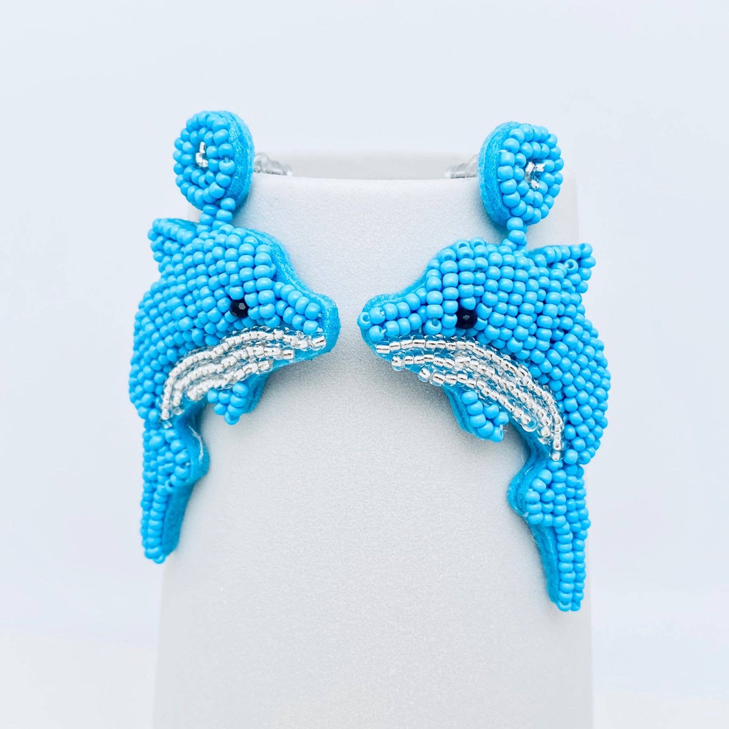 Beaded Dolphin Earrings