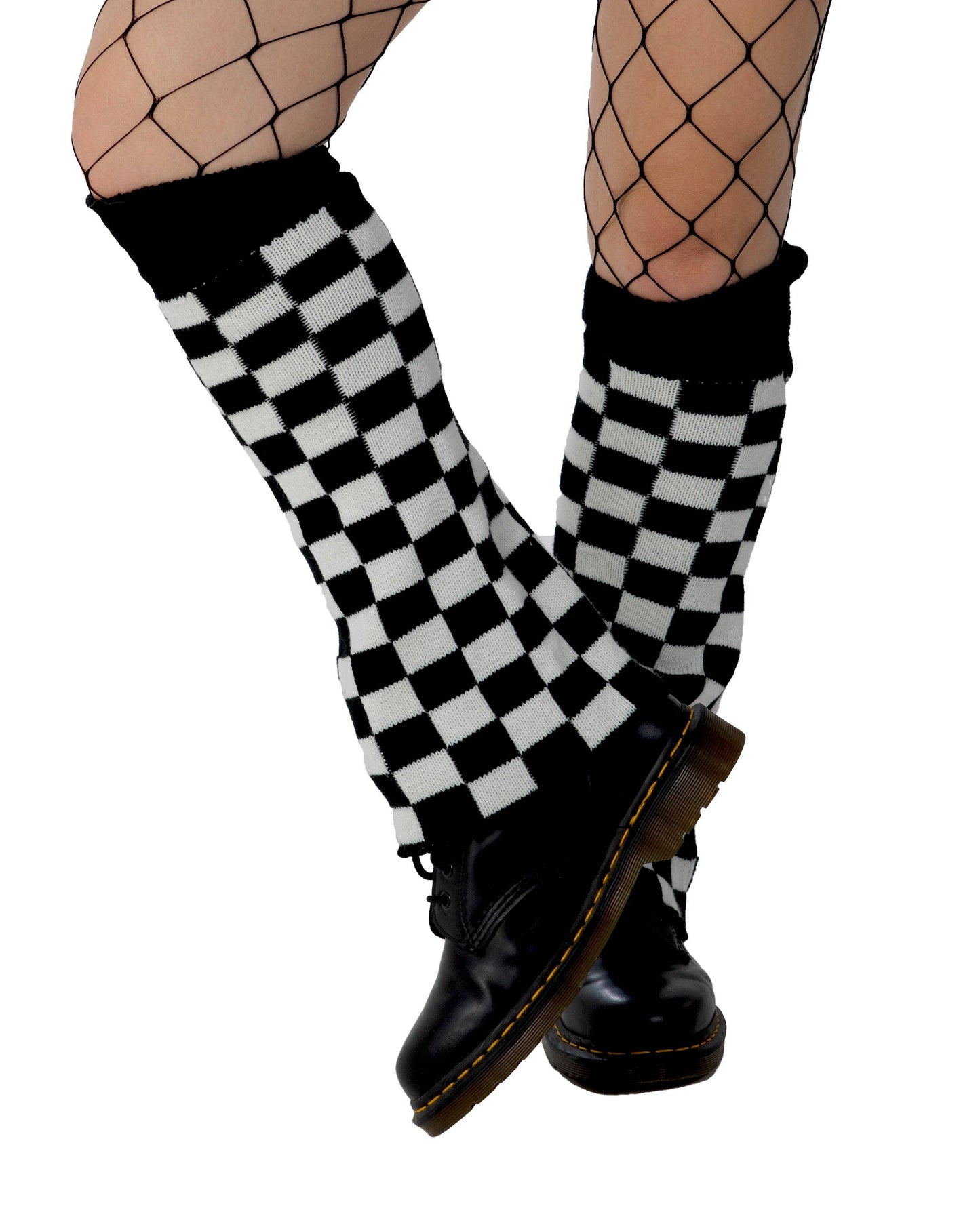 Checkerboard Leg Warmers