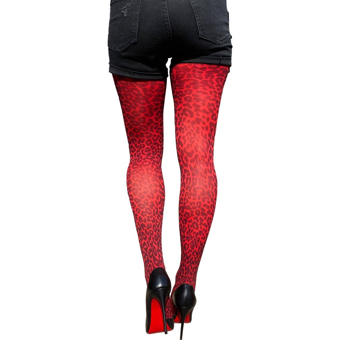Malka Chic Red Leopard Tights