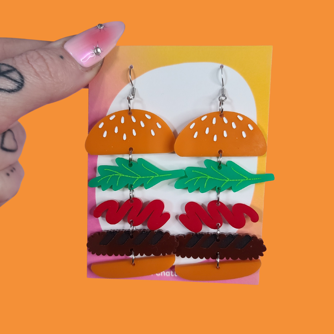 Burger Stack Earrings