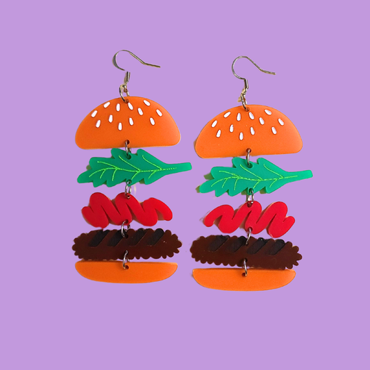 Burger Stack Earrings