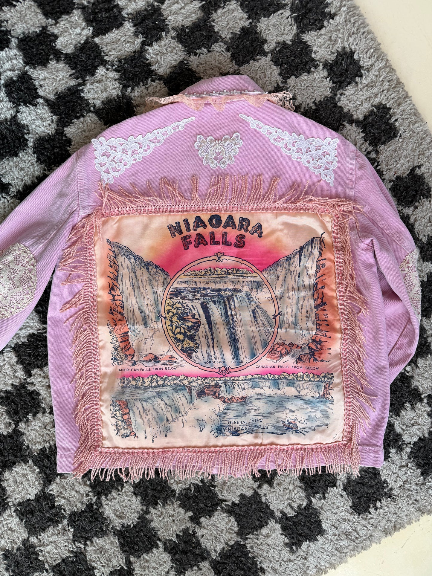 Cotton Candy Niagara Jacket w/ Pillow Case Back Panel