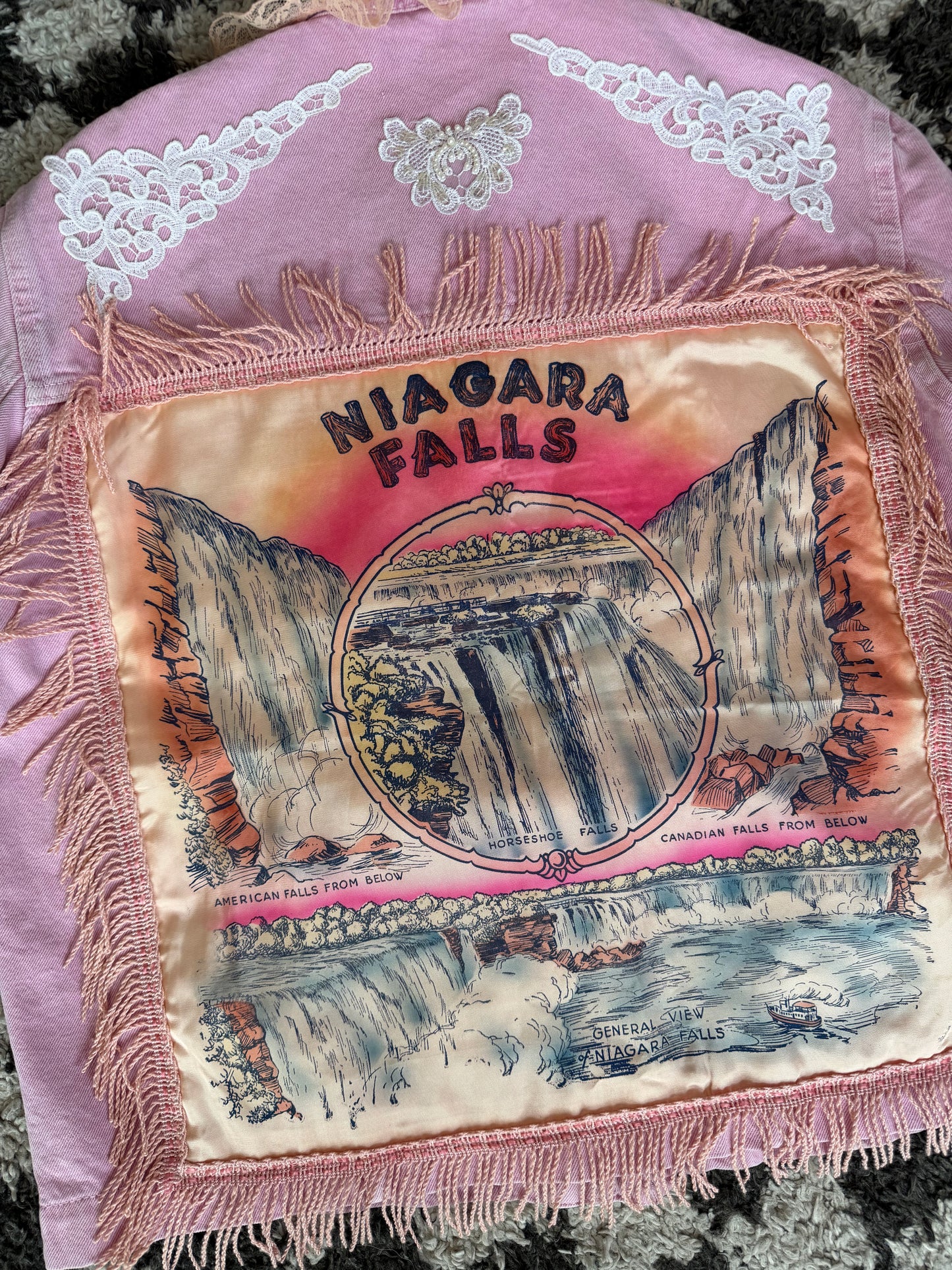 Cotton Candy Niagara Jacket w/ Pillow Case Back Panel