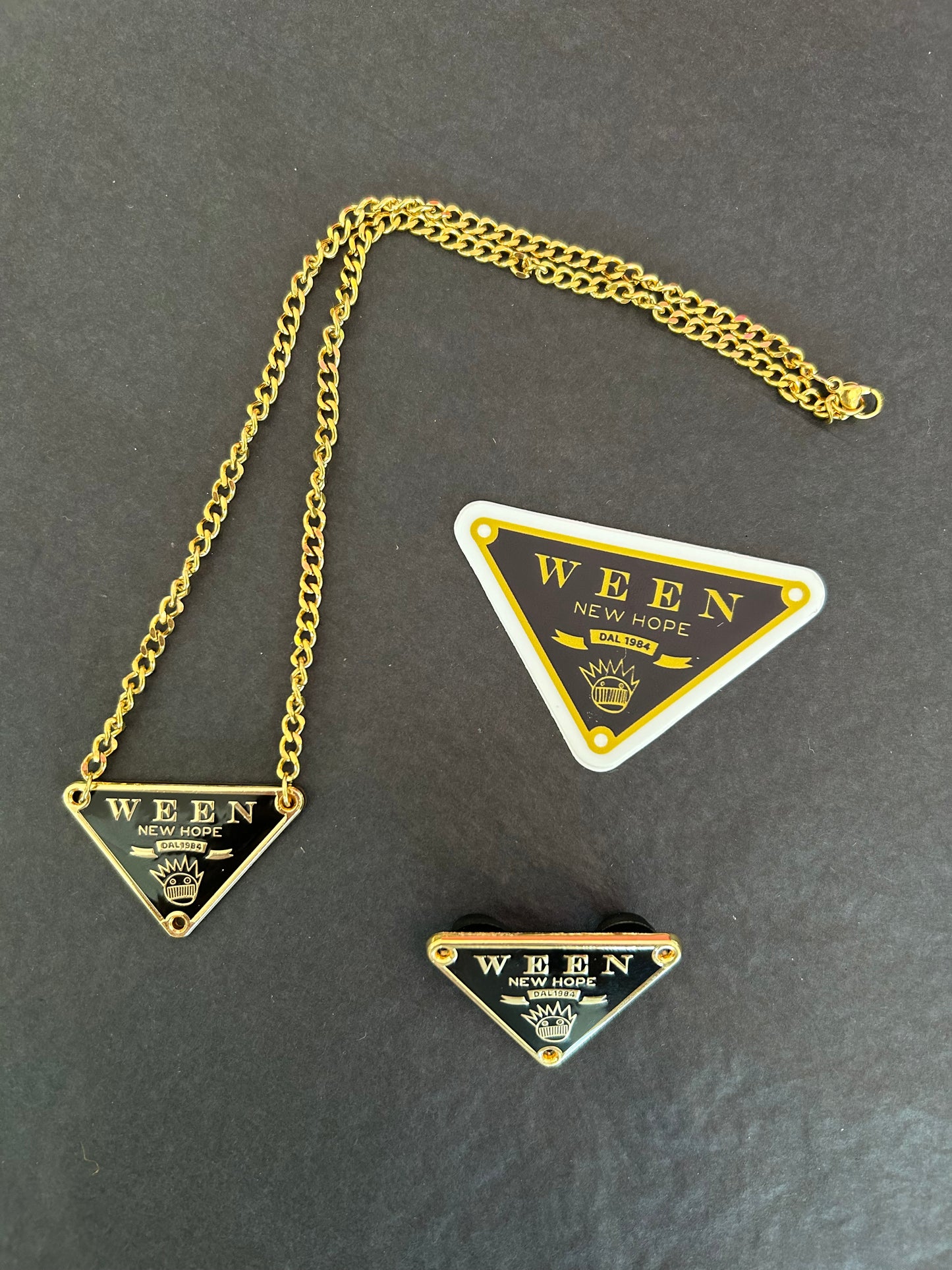 Ween "Prada" Pin/Necklace/Sticker Set