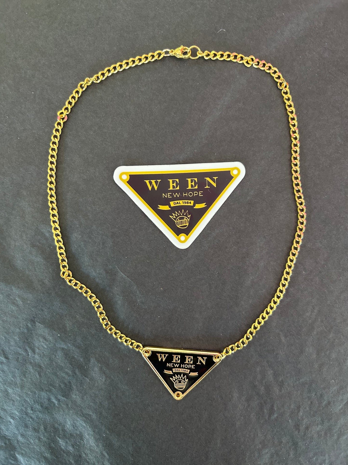 Ween "Prada" Necklace/Sticker Set