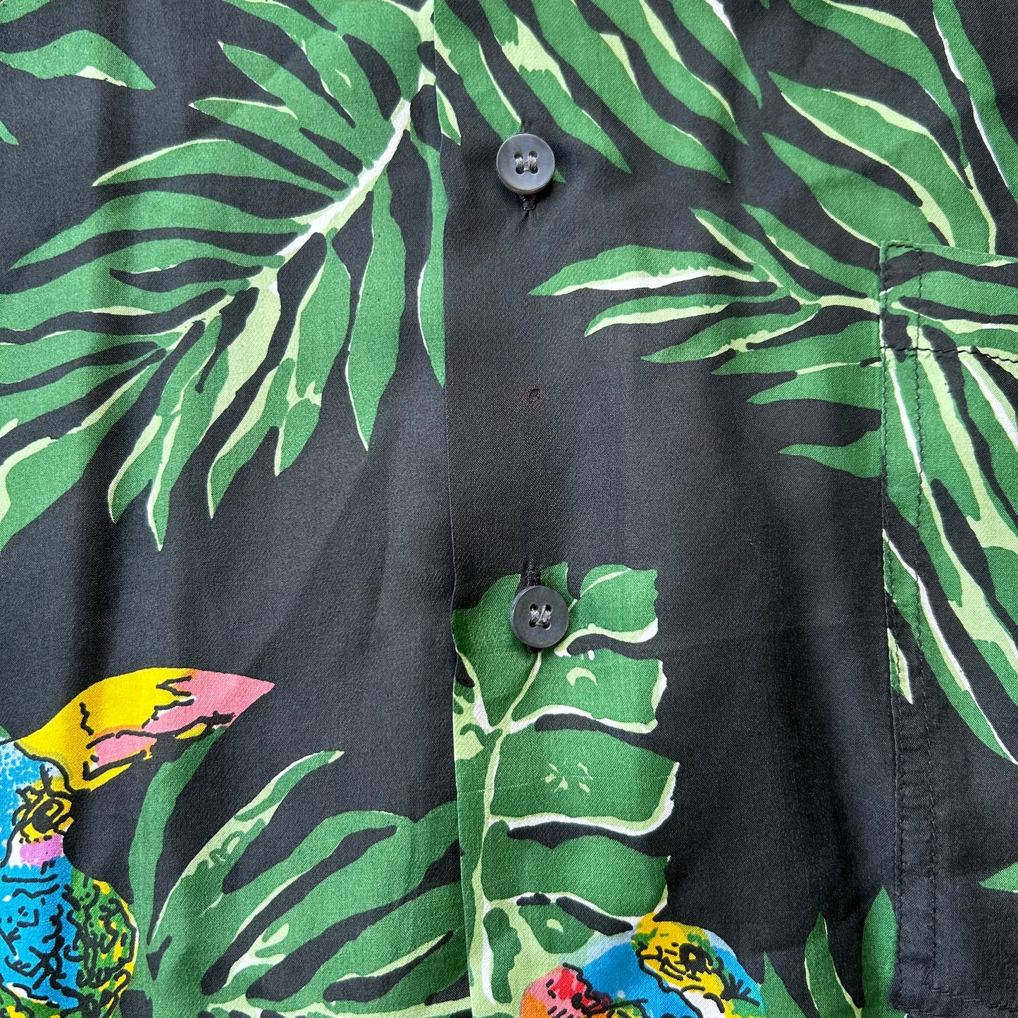 100% Silk Gauzy Toucan Shirt