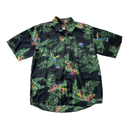 100% Silk Gauzy Toucan Shirt