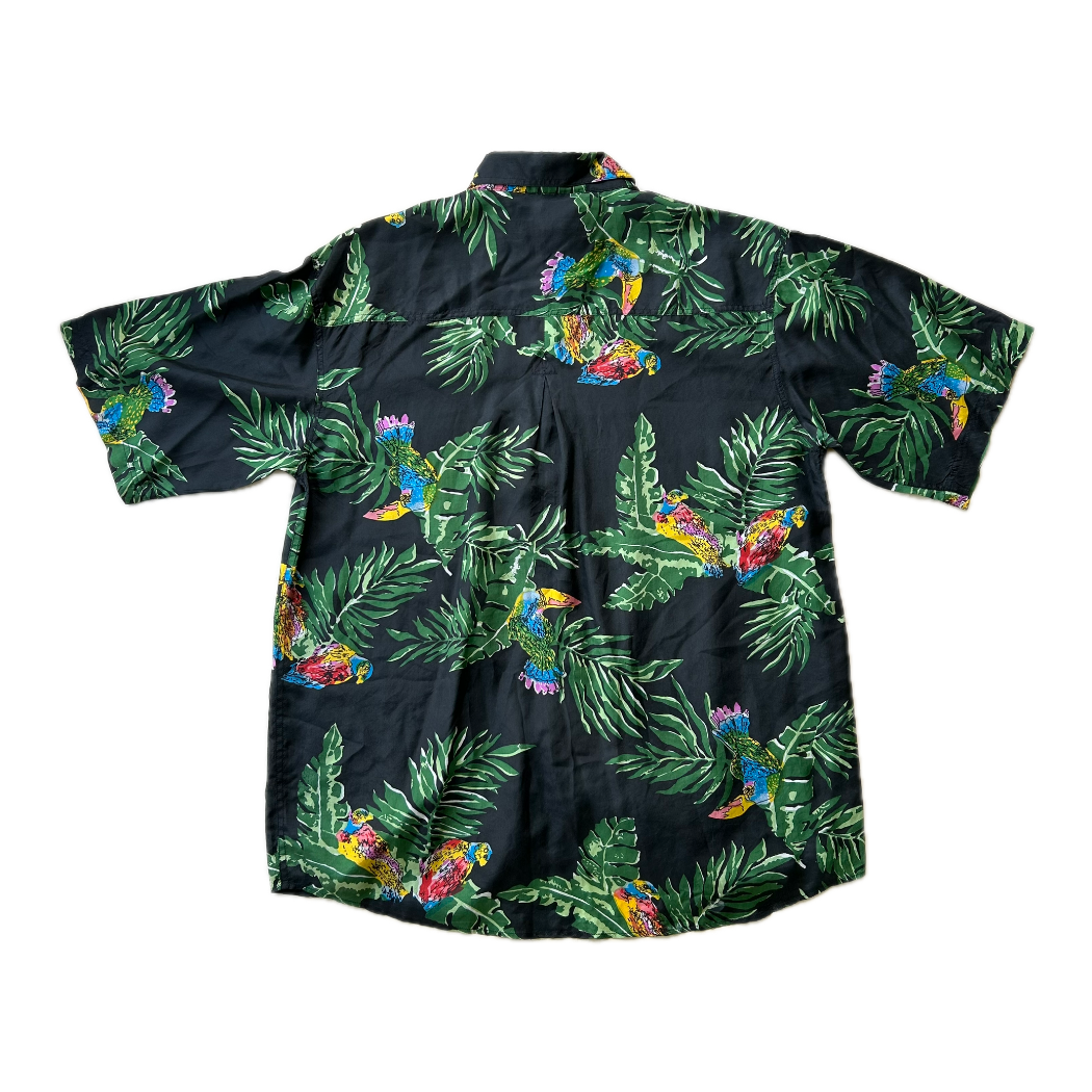 100% Silk Gauzy Toucan Shirt