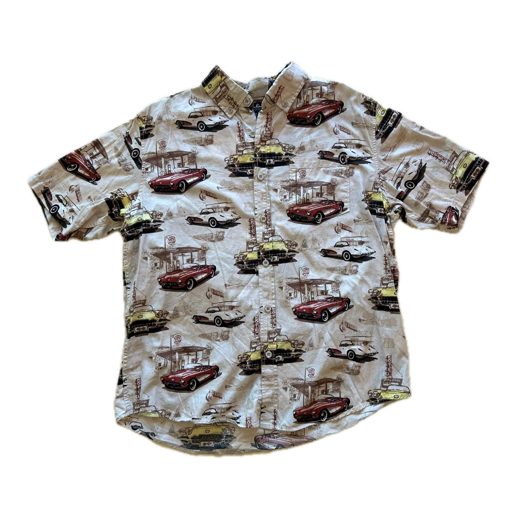 Classic Car Route 66 Button Down