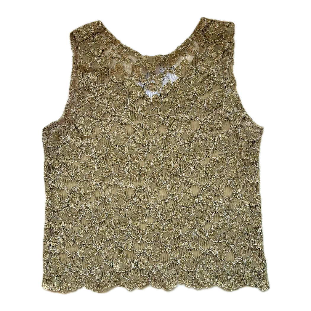 Stretch Gold Lace Tank