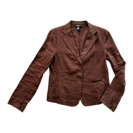 DKNY Brown Linen Blazer