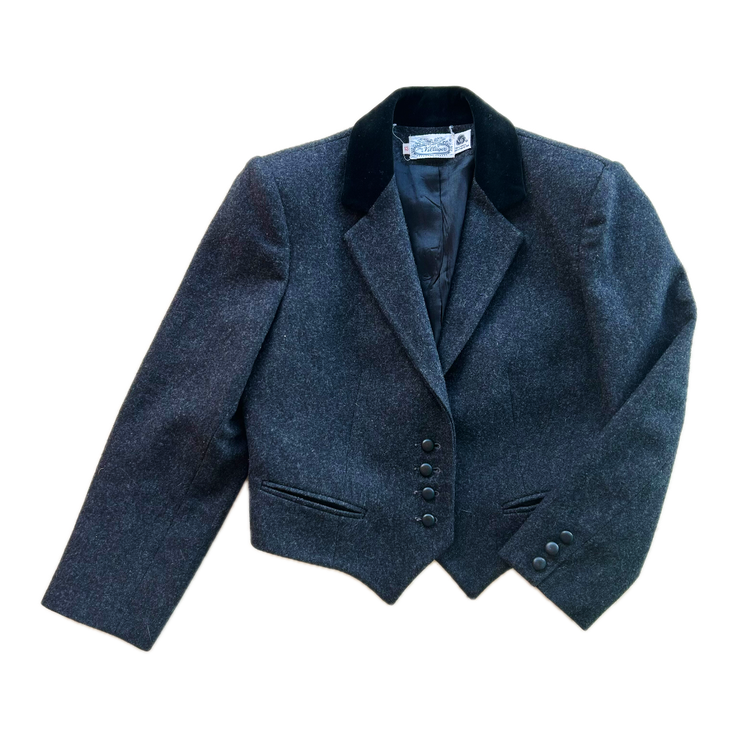 Dapper Wool Jacket w/ Velvet Collar