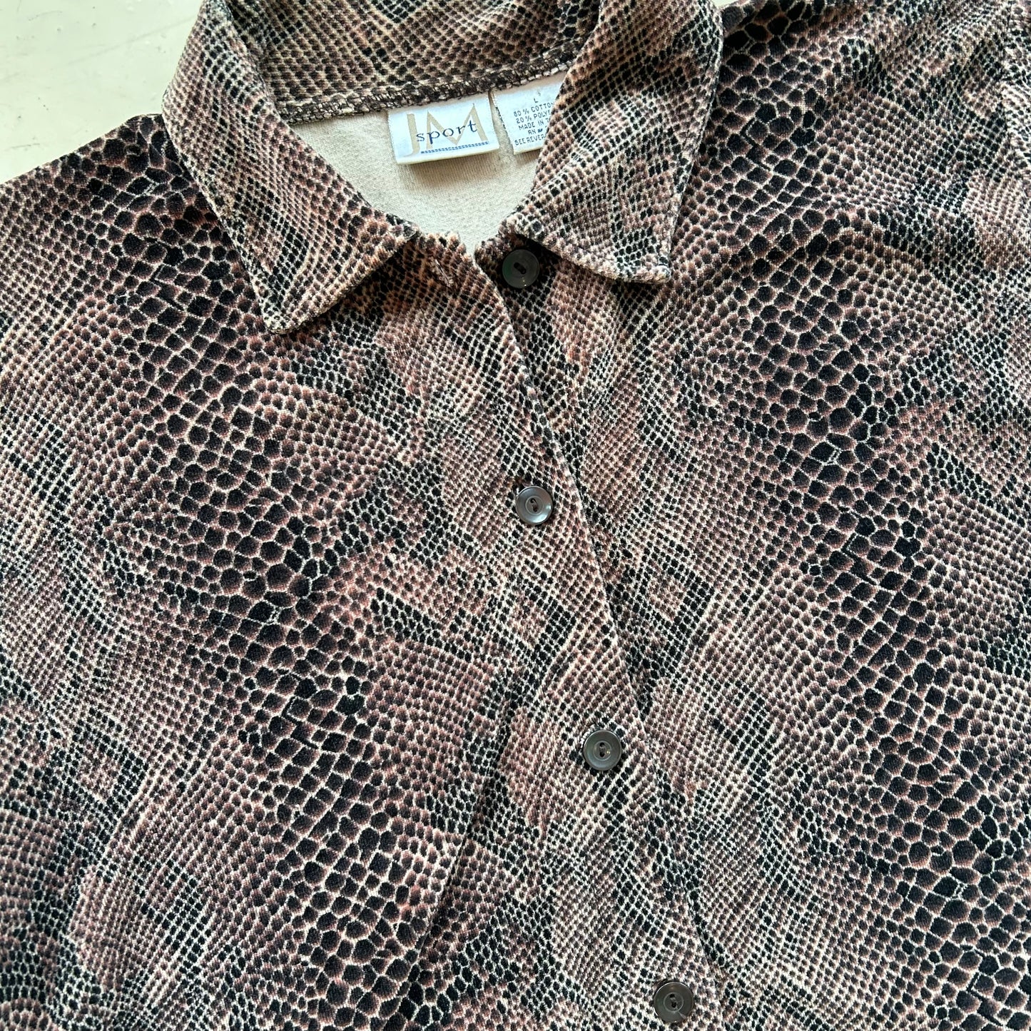 Velvet Snakeskin Buttondown