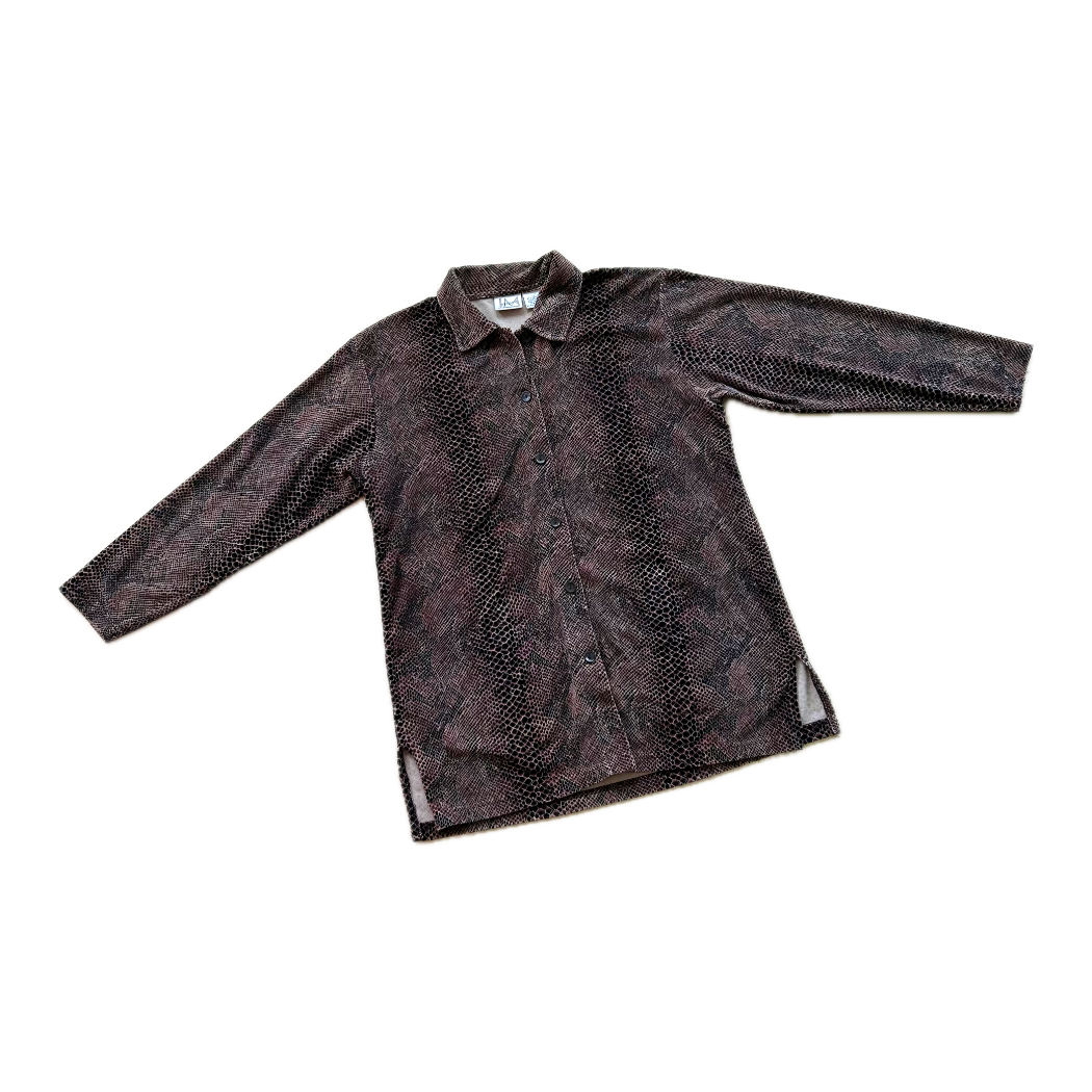 Velvet Snakeskin Buttondown