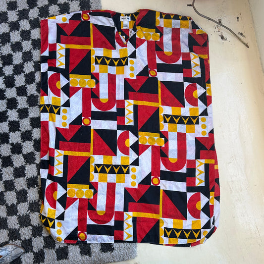 Geometric Stamped Kaftan