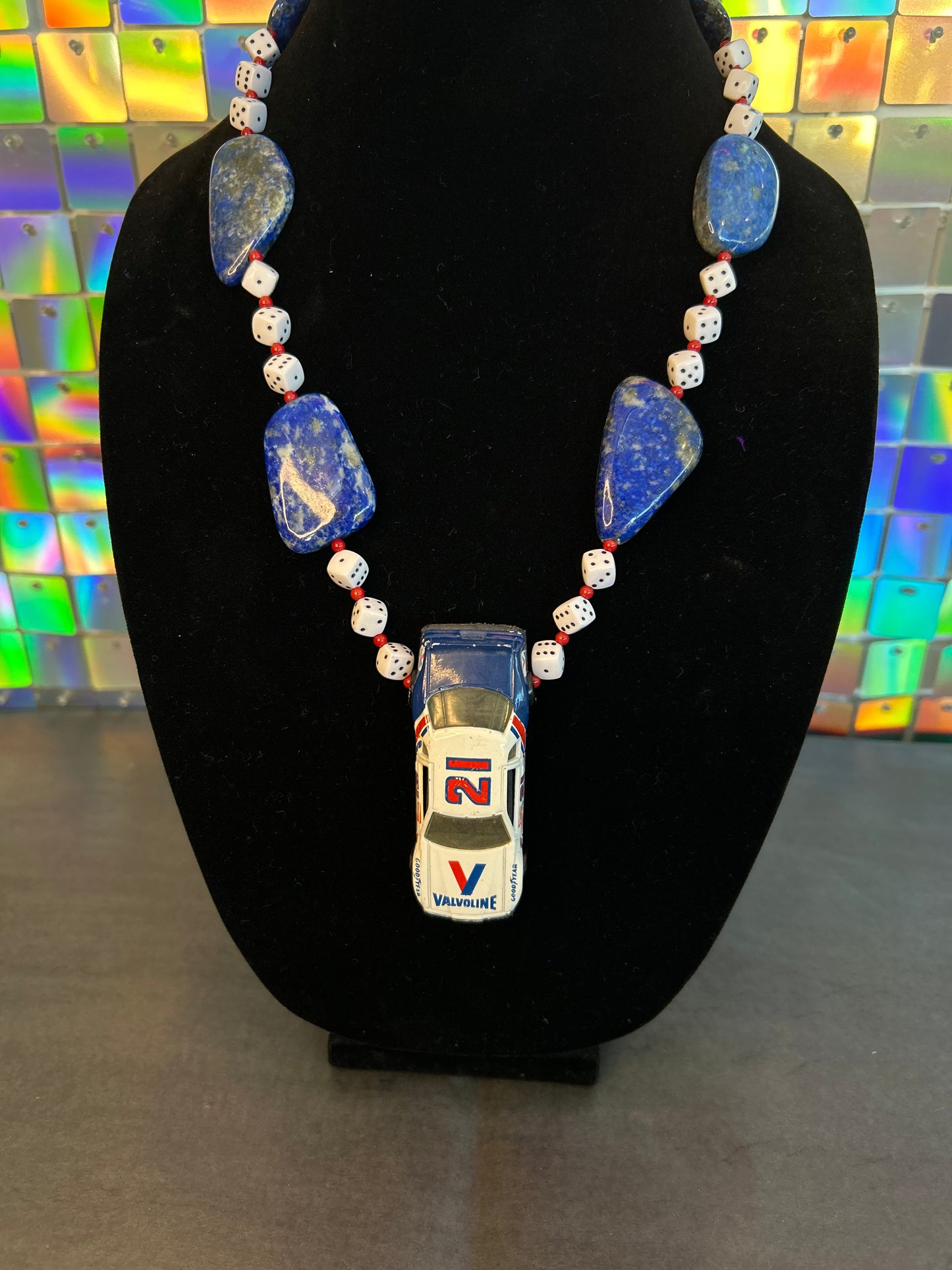 1983 Valvoline 21 RWB Lapis + Dice Necklace