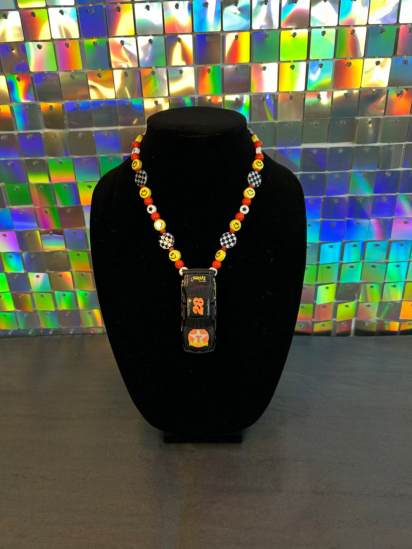 1991 Texaco System 28 Hot Wheels Necklace