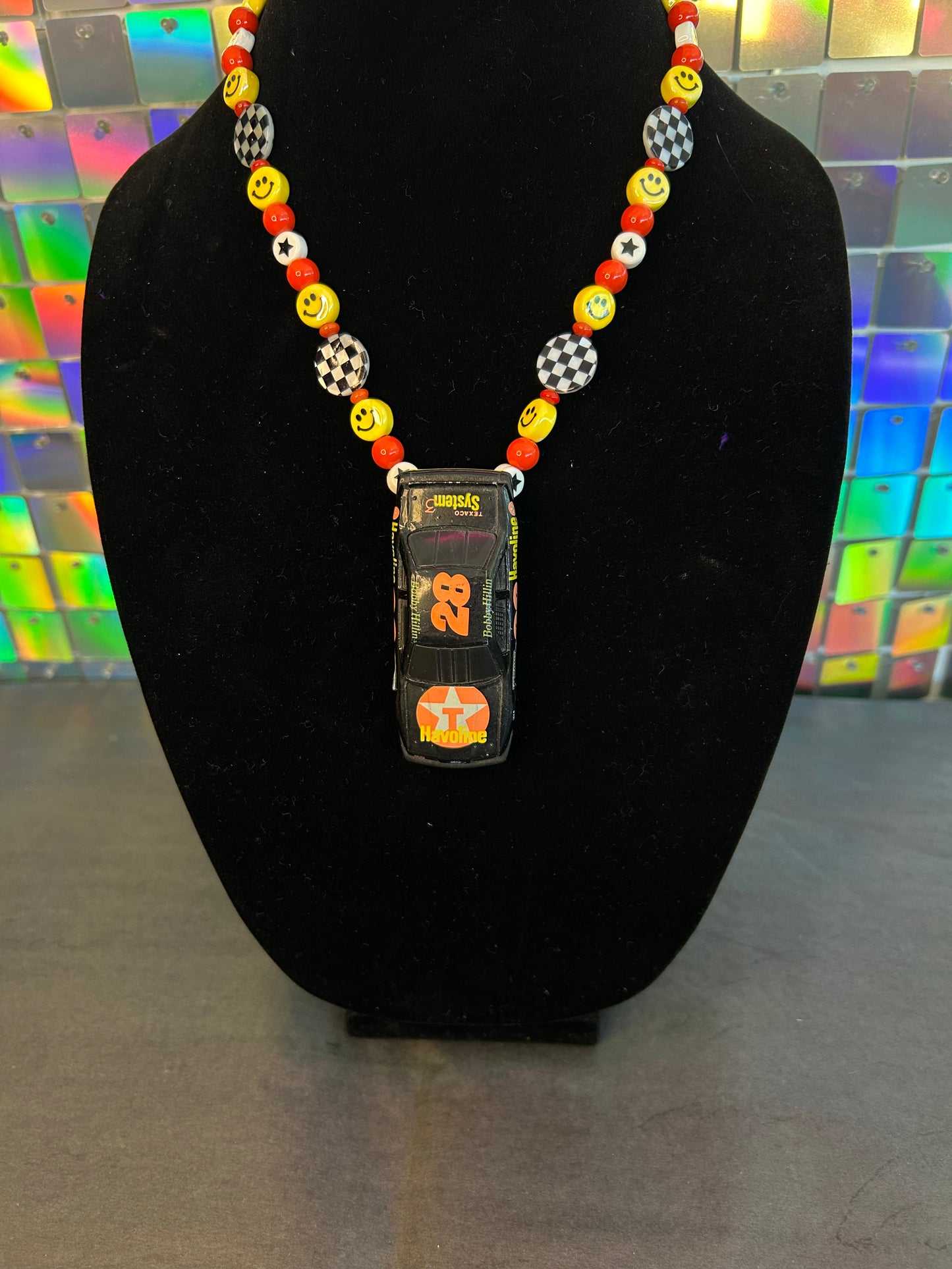 1991 Texaco System 28 Hot Wheels Necklace