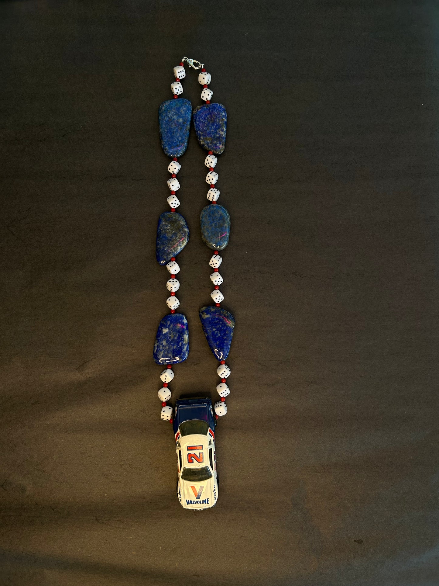 1983 Valvoline 21 RWB Lapis + Dice Necklace