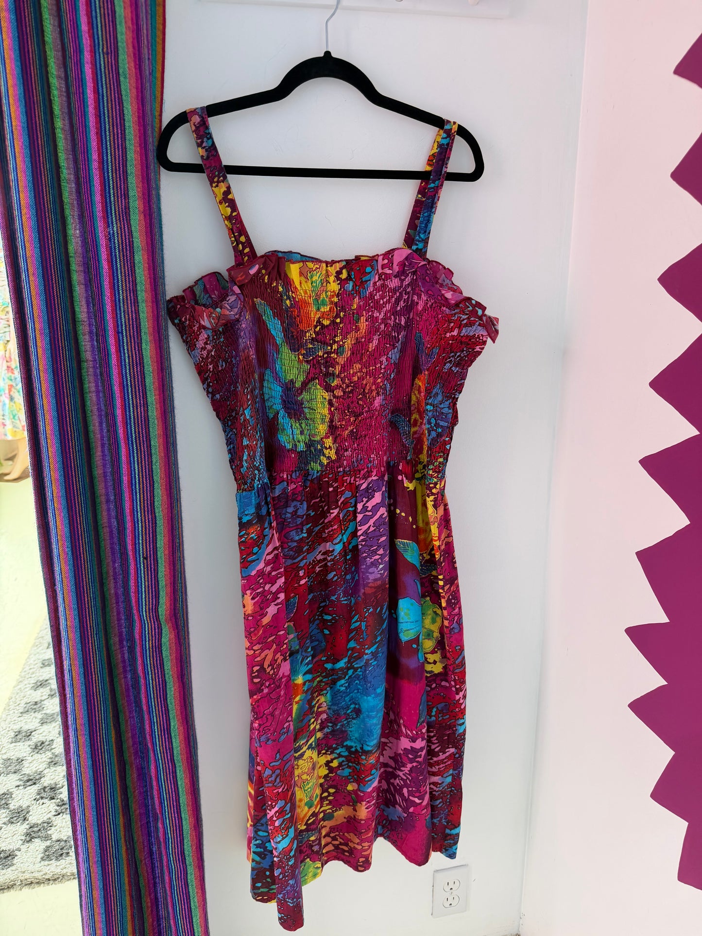 Metropolitan Smocked Batik Sun Dress